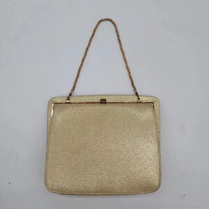 Vintage Perry Chester 1950s/1960s NICHOLAS REICH Hand Bag Purse Bag Chain Gold